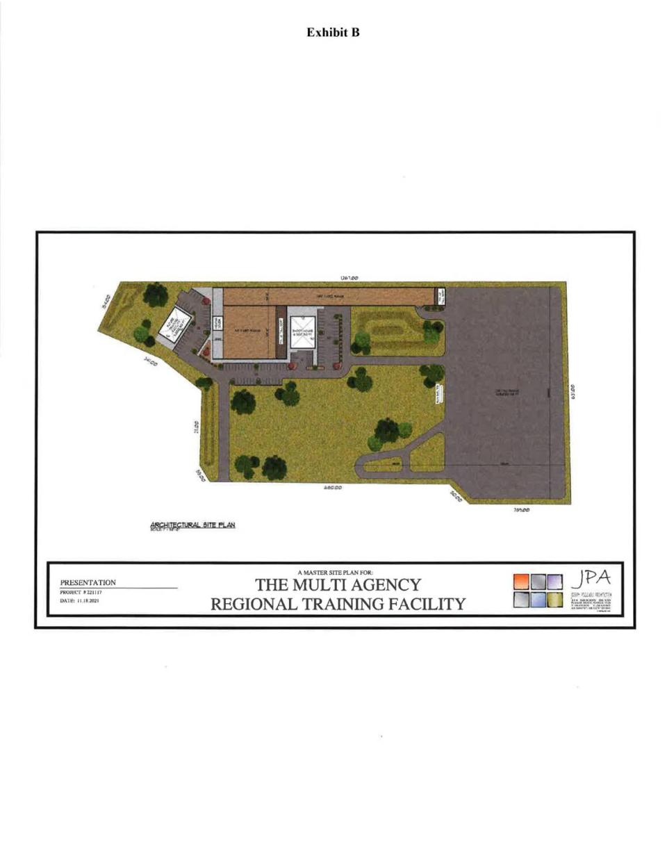Construction plans for the Florida State Guard’s new headquarters in Flagler County.