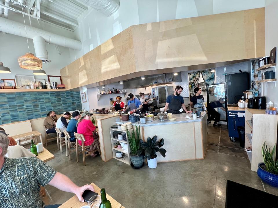 Kisser restaurant with its open kitchen in East Nashville on June 2, 2023