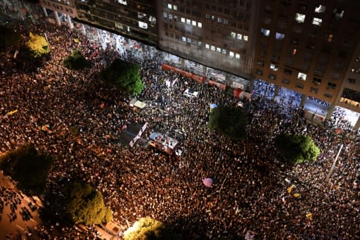 Tens of thousands of students, teachers and professors marched in "defense of education" in Brazil's biggest cities, including Rio de Janeiro