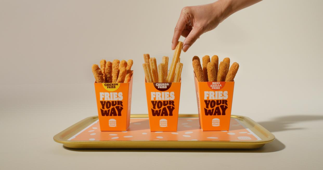 Burger King will launch its new "fries your way" menu offerings in Columbus next week.