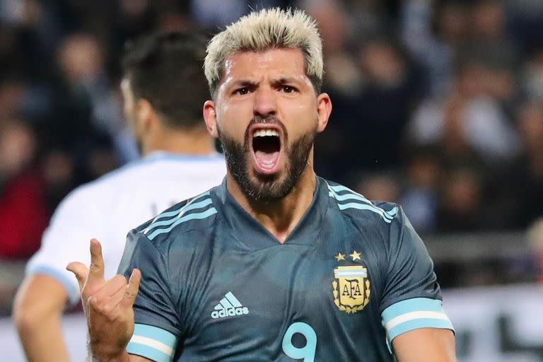 Sergio "Kun" Aguero vivió el gran triunfo de la selección argentina ante México por el grupo C