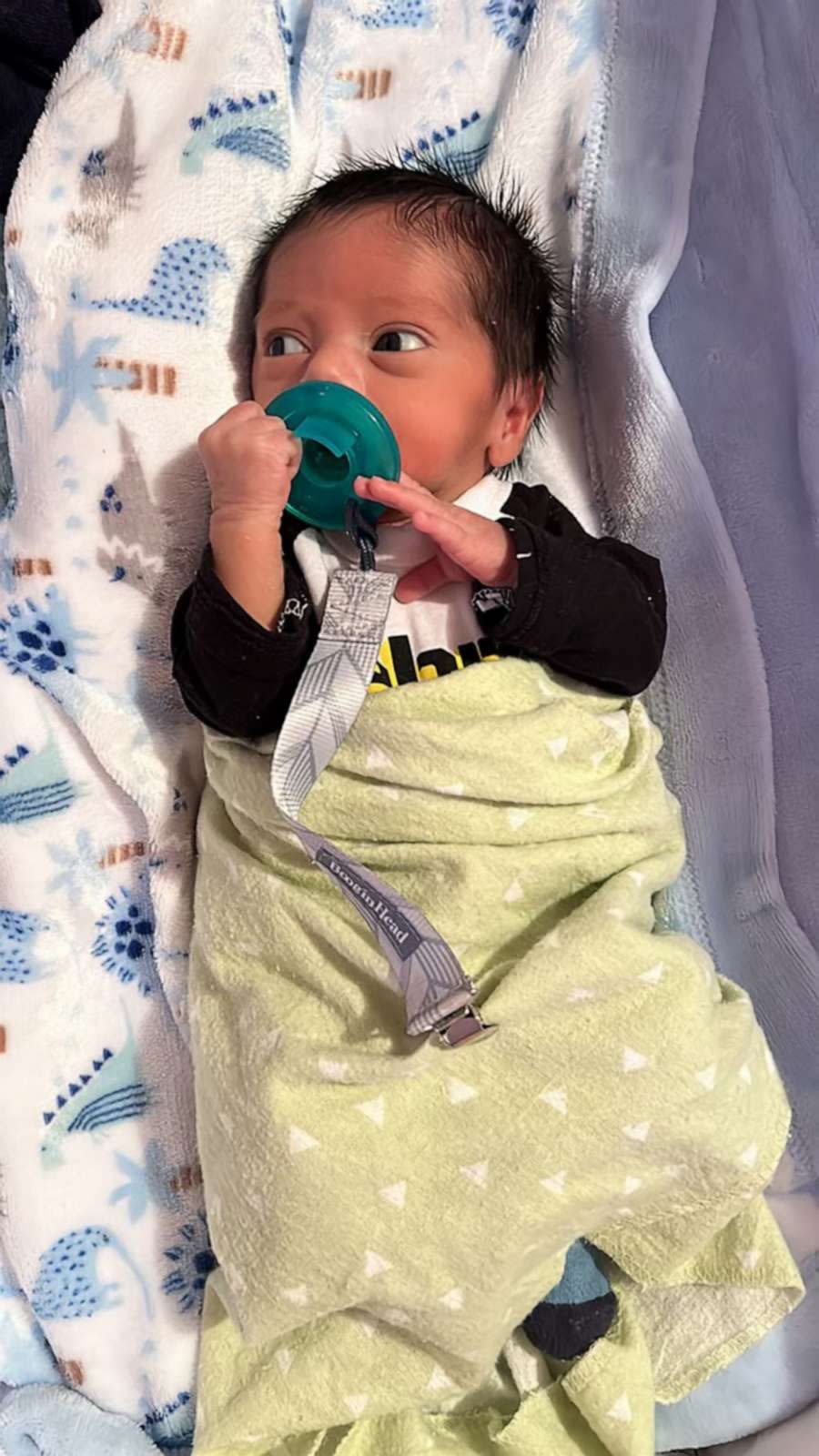PHOTO: The baby born on the way to the hospital in New Mexico on July 24, 2023, was saved by the quick actions of a New Mexico State police officer. (Courtesy Covarrubias Family)