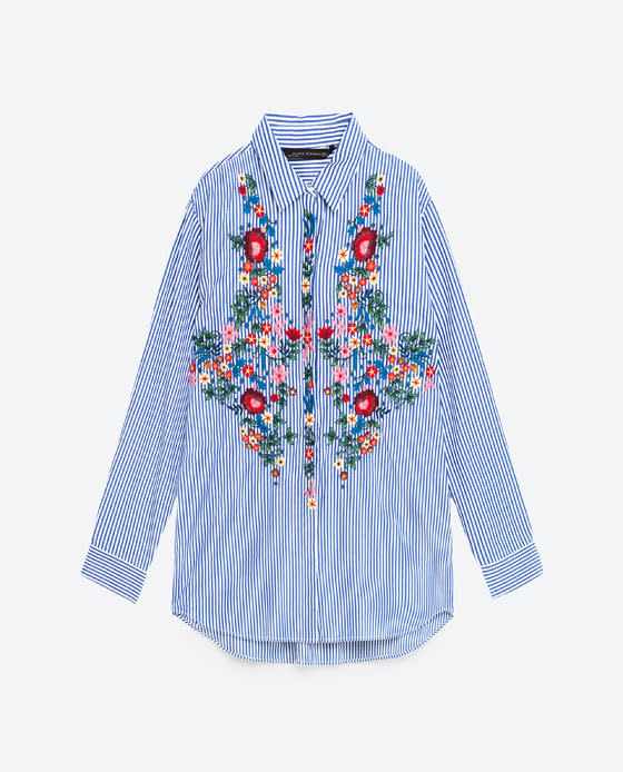 Zara Embroidered Shirt, £29.99