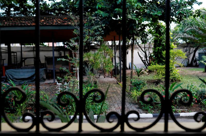 A view is pictured from the balcony of Alexander Caiafas' home in Lagos