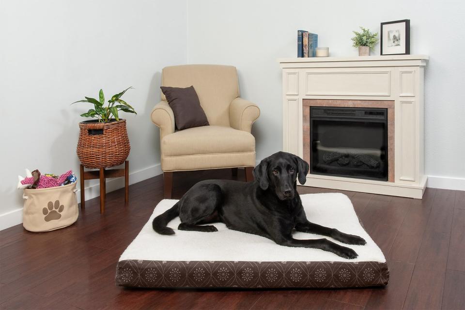 7) Paw Decor Print Deluxe Cooling Bed