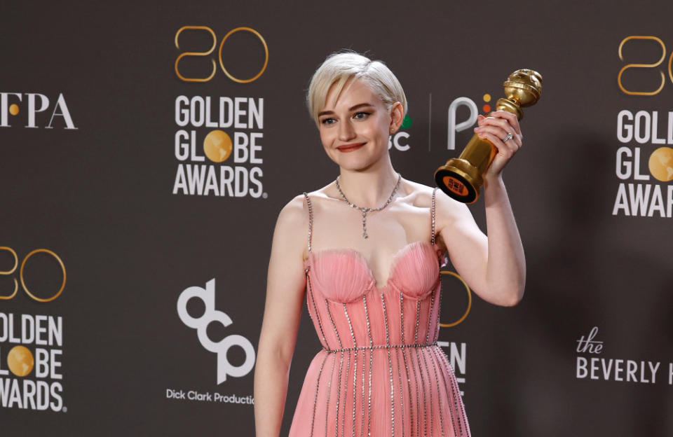 The 28-year-old actress landed her big break playing foul-mouthed trailer park girl Ruth Langmore in Netflix crime drama ‘Ozark’. Her performance had earned her an Emmy for Best Supporting Actress at the 2022 Awards, as well as other accolades, and she was thrilled to be recognised for her performance in Season 4 with the Best Supporting Actress – Television Series Golden Globe. In her acceptance speech, she said: "I'm so grateful to be here with all of you. Playing Ruth for the last few years has just been the greatest gift in my life.” In addition to thanking her co-stars Jason Bateman and Laura Linney she also thanked the crew as well as her husband, musician Mark Foster, for their “unconditional love". She added: "I want to say thank you to my team who's been with me for years. "My husband Mark, I love you. And yeah, I love all of you guys and I admire all of you guys and I share this with all of you guys."