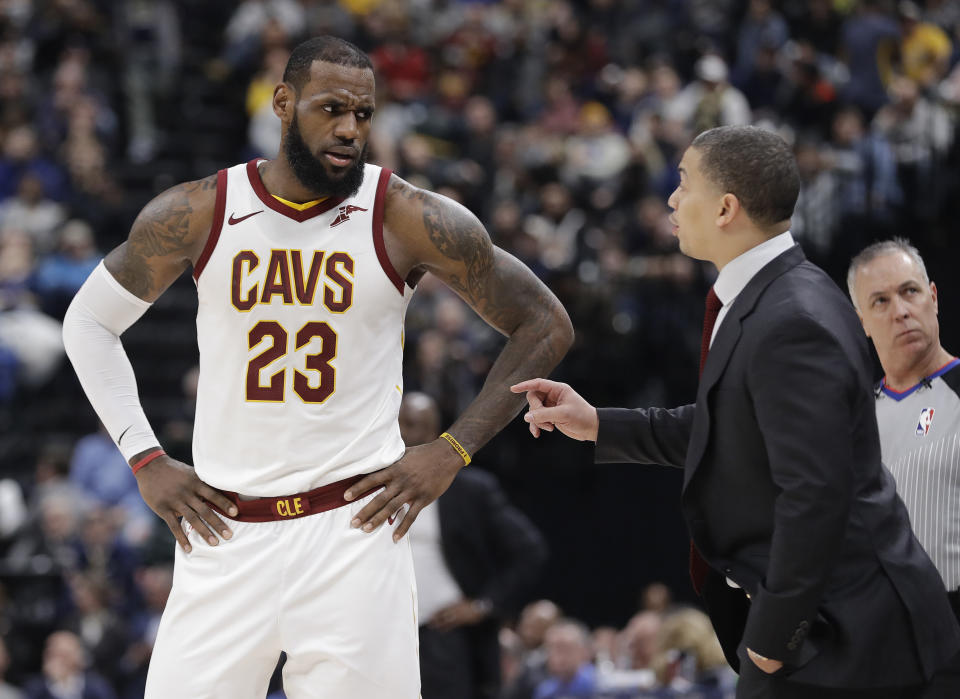 LeBron James received plenty of help in the form of the NBA trade deadline. (AP)