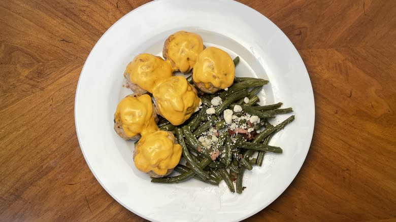 Home Chef's Buffalo-Style Pork Meatballs