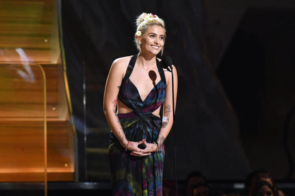 Paris Jackson onstage at The 59th Grammy Awards, Feb. 12, 2017 (<em>Photo: Getty)</em>