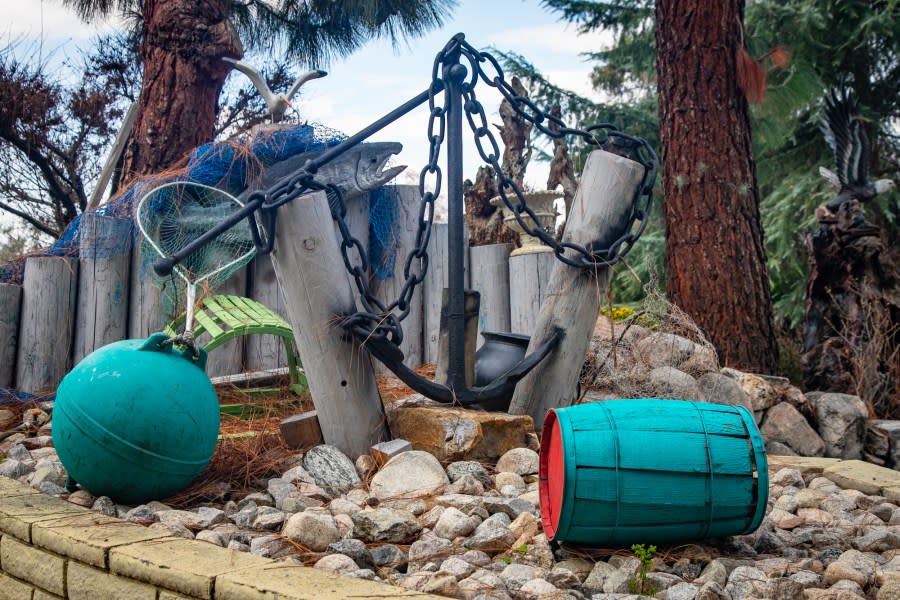 The themed backyard of a home for sale in Redlands, California is shown in this undated photo by Steve Burgraff Photography