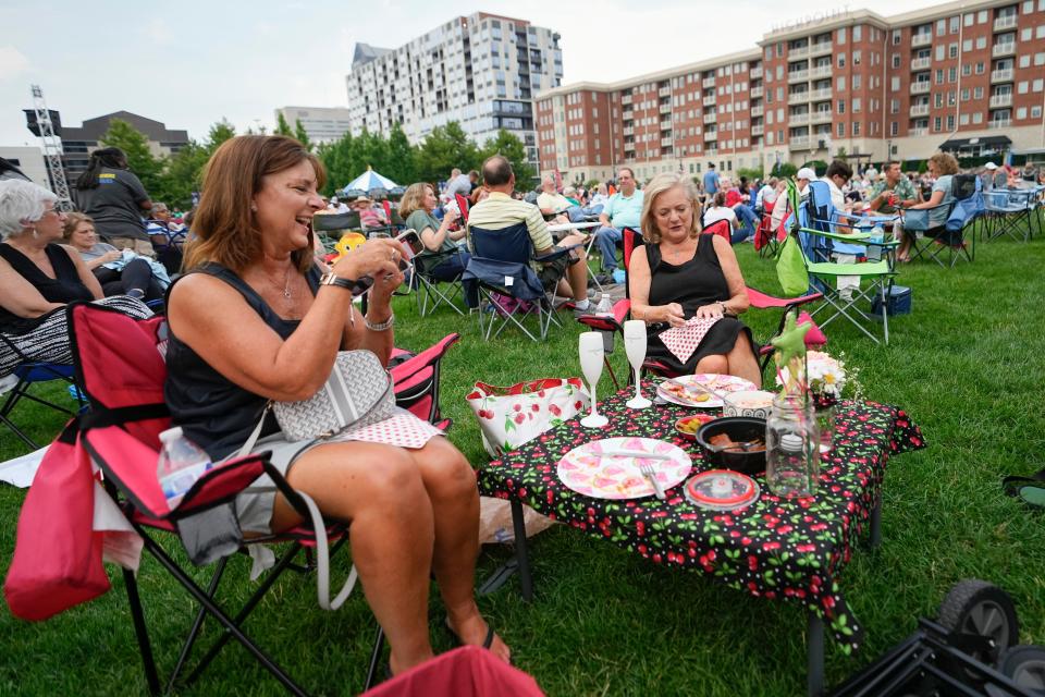 Attendees at the Columbus Symphony's Picnic With The Pops at the Columbus Commons in 2022.