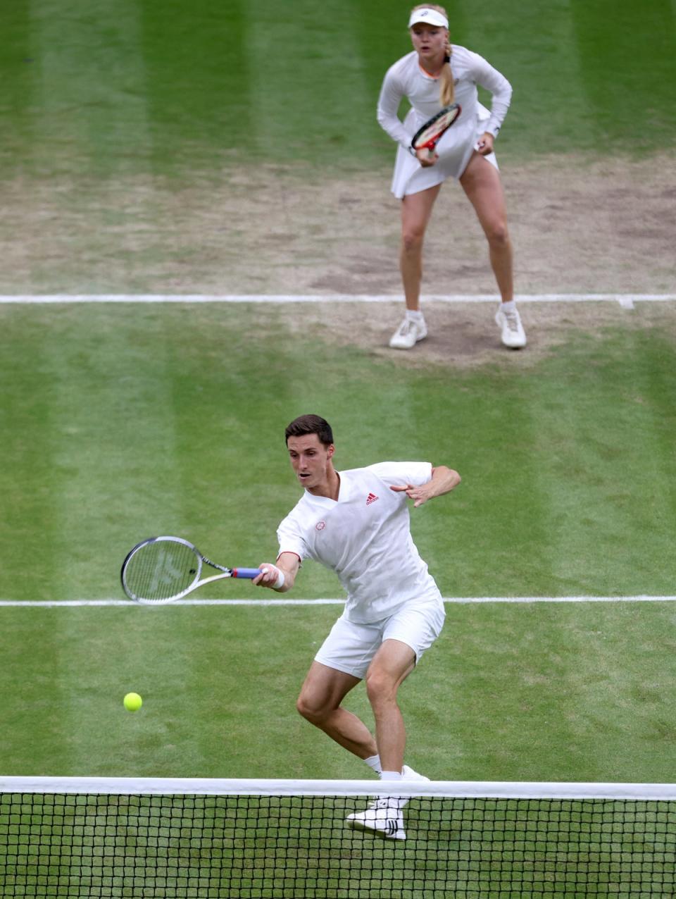 Joe Salisbury finished runner-up in the mixed doubles at Wimbledon with Harriet Dart last summer (Steven Paston/PA) (PA Archive)