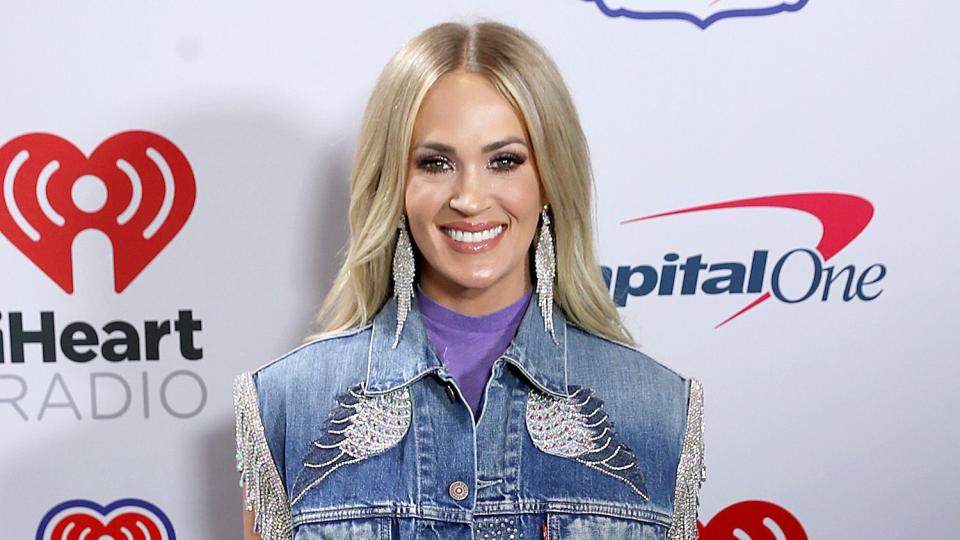 Carrie Underwood poses backstage during the 2022 iHeartCountry Festival