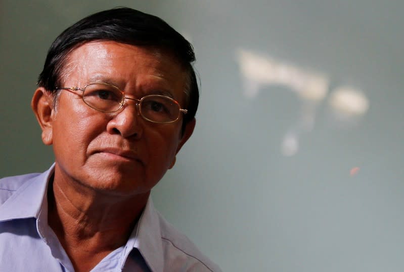 FILE PHOTO - Kem Sokha, vice president of the Cambodian National Rescue Party (CNRP), holds a news conference at the CNRP headquarter in Phnom Penh