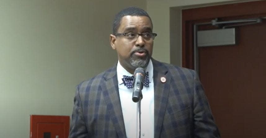 Rahsaan Hall, the President and CEO of the Urban League of Eastern Massachusetts, spoke to the Brockton School Committee at a Feb. 27 meeting regarding the situation at Brockton High School.