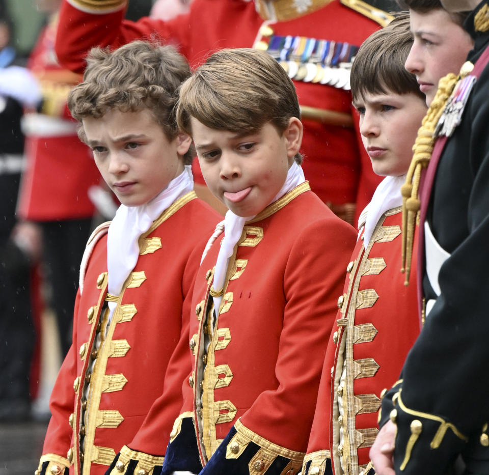 Prince George at the King's coronation                                                                                                           