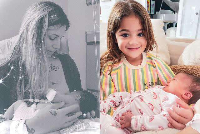 christina Perri/Instagram Christina Perri and daughter Pixie (L), Christina Perri's daughters Carmella and Pixie (R)
