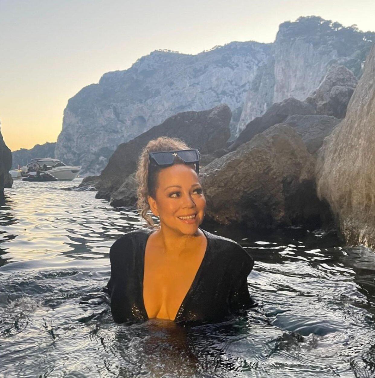 Mariah Carey Gown Body of Water Capri Instagram