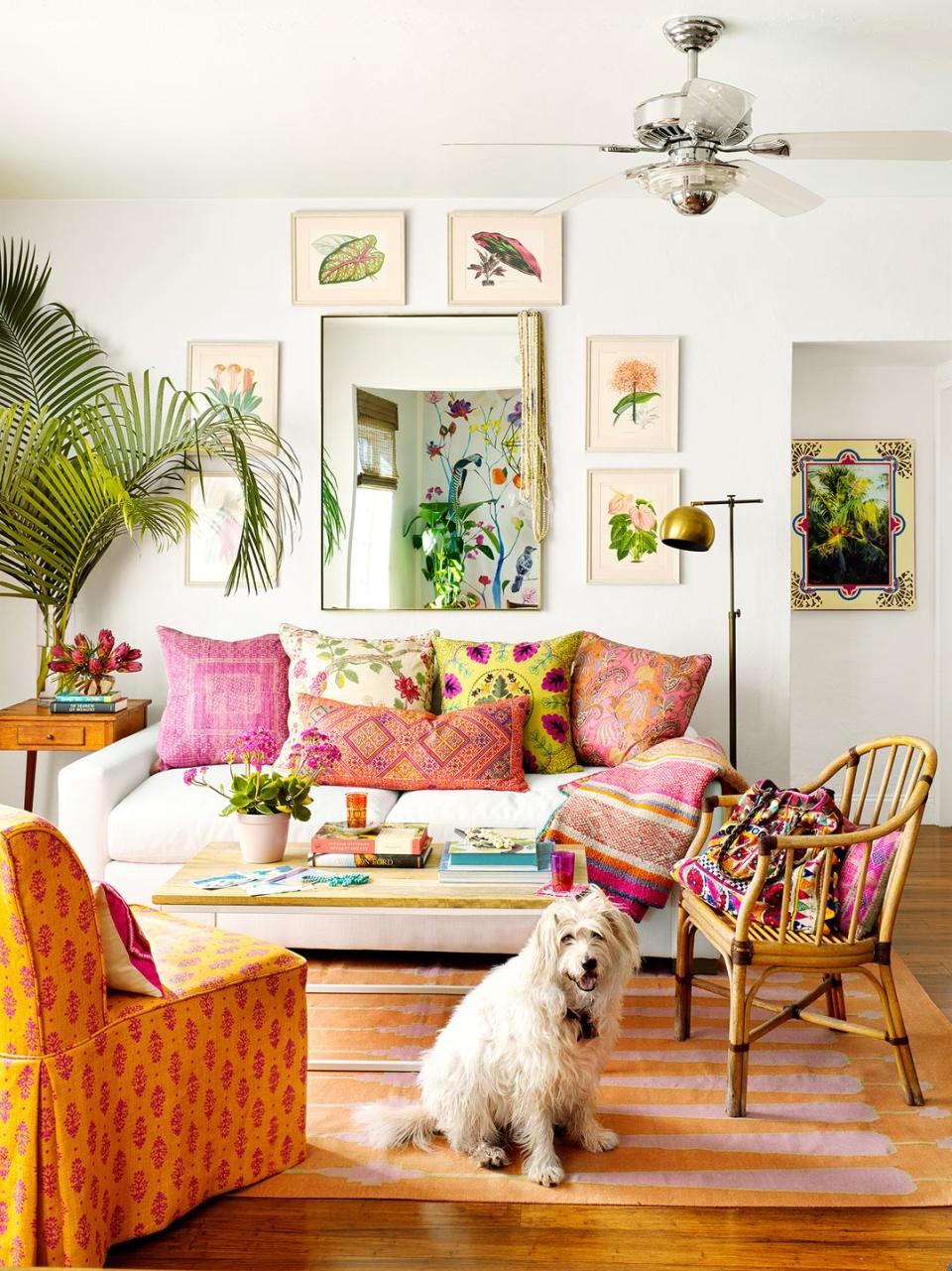 <p>If you're all for funky and colorful home decor, stick with plain white walls so you can layer in as many accents as your heart desires. Think throw pillows, wall art, rugs and armchairs.</p><p><strong>RELATED</strong><strong>:</strong> <a href="https://www.goodhousekeeping.com/home/decorating-ideas/g33339519/boho-living-room-ideas/" rel="nofollow noopener" target="_blank" data-ylk="slk:Inspiring Boho Living Room Ideas That Are Full of Design Inspo;elm:context_link;itc:0" class="link ">Inspiring Boho Living Room Ideas That Are Full of Design Inspo</a></p>