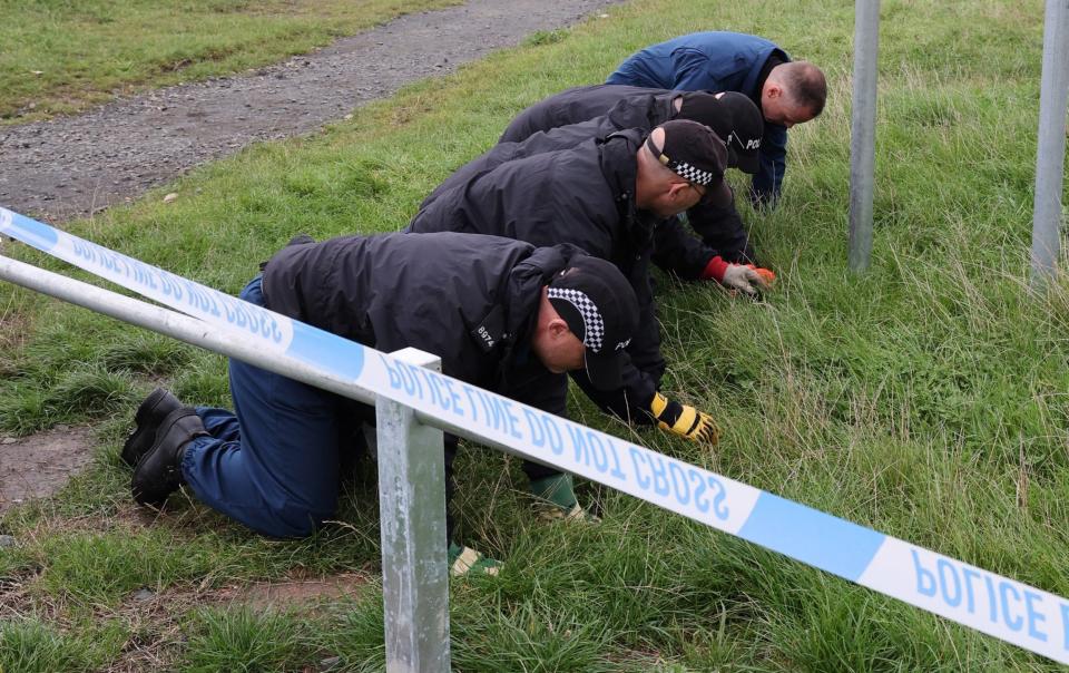 Police officers search for evidence following a suspected murder in Gateshead - Raoul Dixon / NNP
