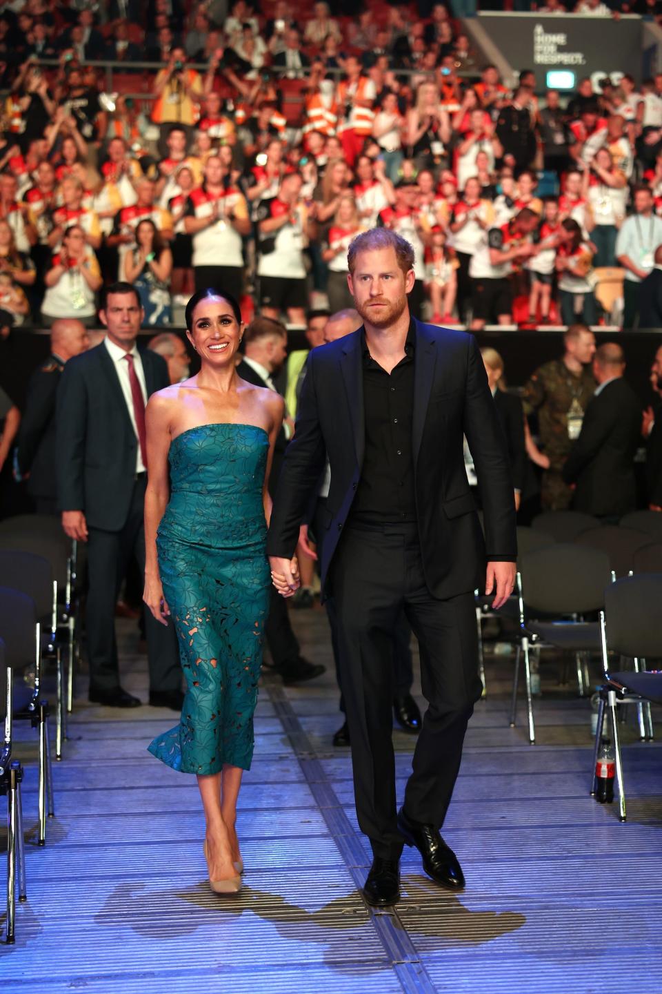 Meghan Markle and Prince Harry attend the closing ceremony for the Invictus Games in September 2023.