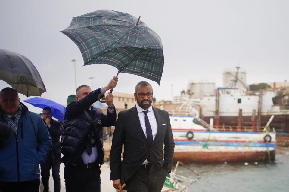 James Cleverly likened Tories considering a no-confidence vote in the Prime Minister to jumping out of a plane without a parachute (Victoria Jones/PA) (PA Wire)