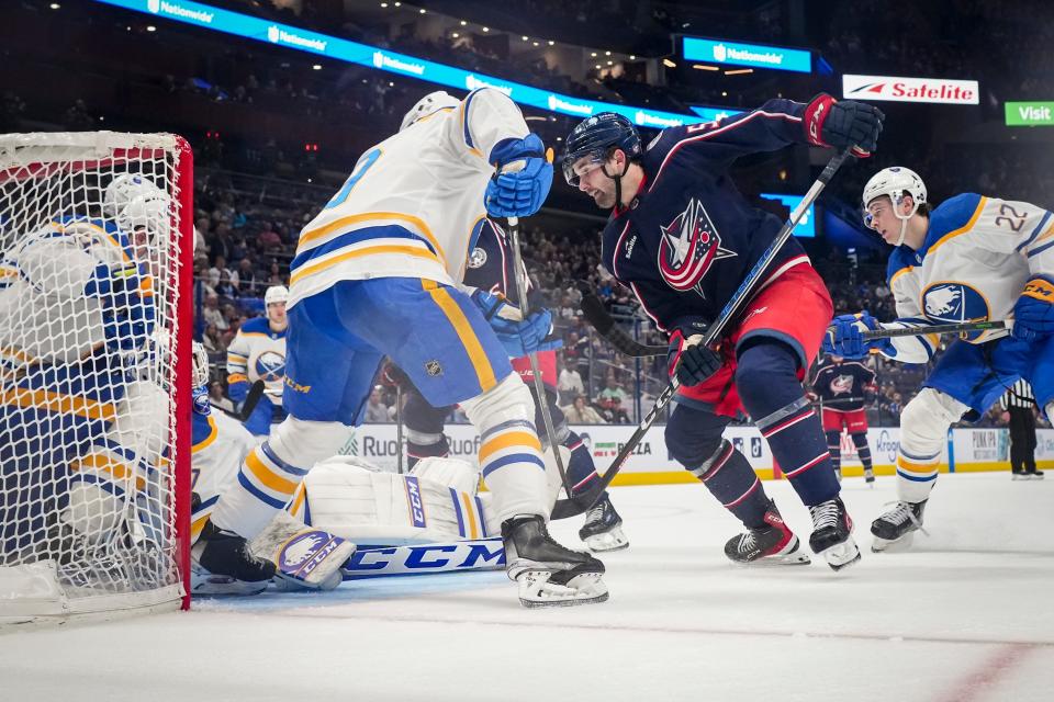 Blue Jackets right wing Emil Bemstrom had two goals and one assist in his first two preseason games this year.