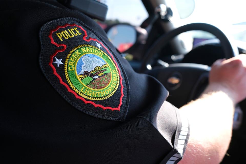 Muscogee Nation Lighthorse Police officers patrol the tribe's eastern Oklahoma reservation, including the city of Tulsa. The Supreme Court ruled in 2020 that the reservation still exists.