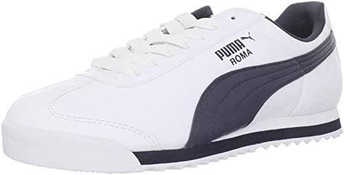 PUMA Men's Roma Basic Fashion Sneaker, White/New Navy - 9.5 D(M) US (Amazon / Amazon)