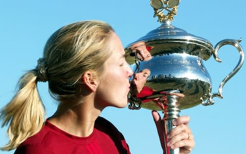 Justine Henin won the Australian Open in 2004 with victory over Kim Clijsters - Credit: AFP