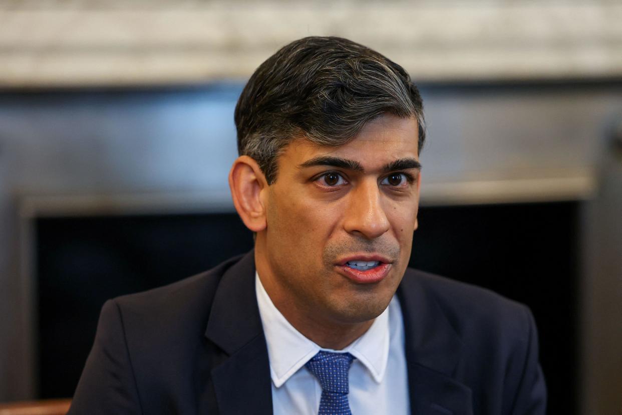 Prime Minister Rishi Sunak holds an Illegal Migration Operations Committee meeting in Downing Street, London. Mr Sunak will urge peers to back his Rwanda plan ahead of crunch votes on the legislation aimed at making the plan to send asylum seekers on a one-way trip to Rwanda legally watertight. Picture date: Monday April 22, 2024.