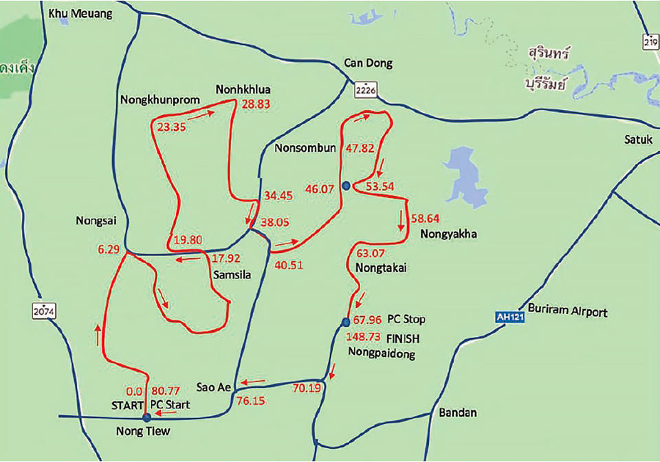 原定的路線因為有災情，因此SS4折衷改成單一路線跑兩回合