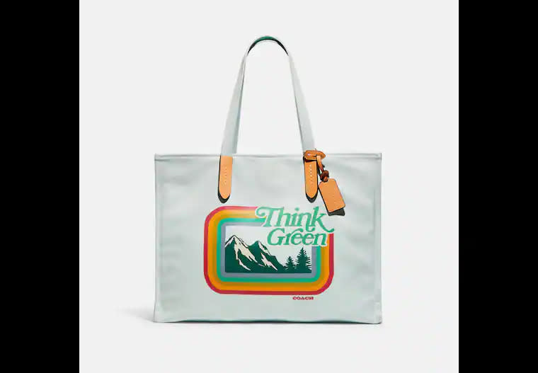 Coach Tote 42 In 100 Percent Recycled Canvas