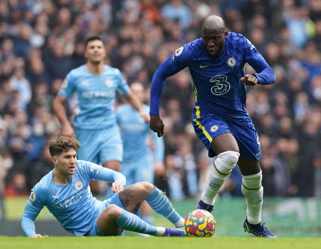 Romelu Lukaku, right, struggled to impose himself on the game 