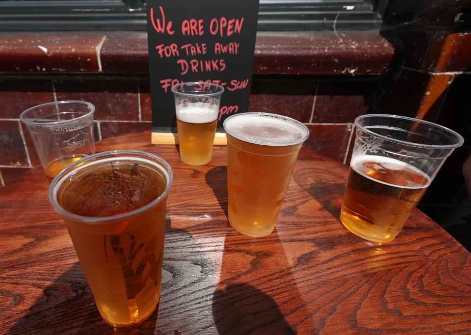 <p>Pubs were allowed to reopen for outdoors service on April 12 in England</p> (PA Archive)