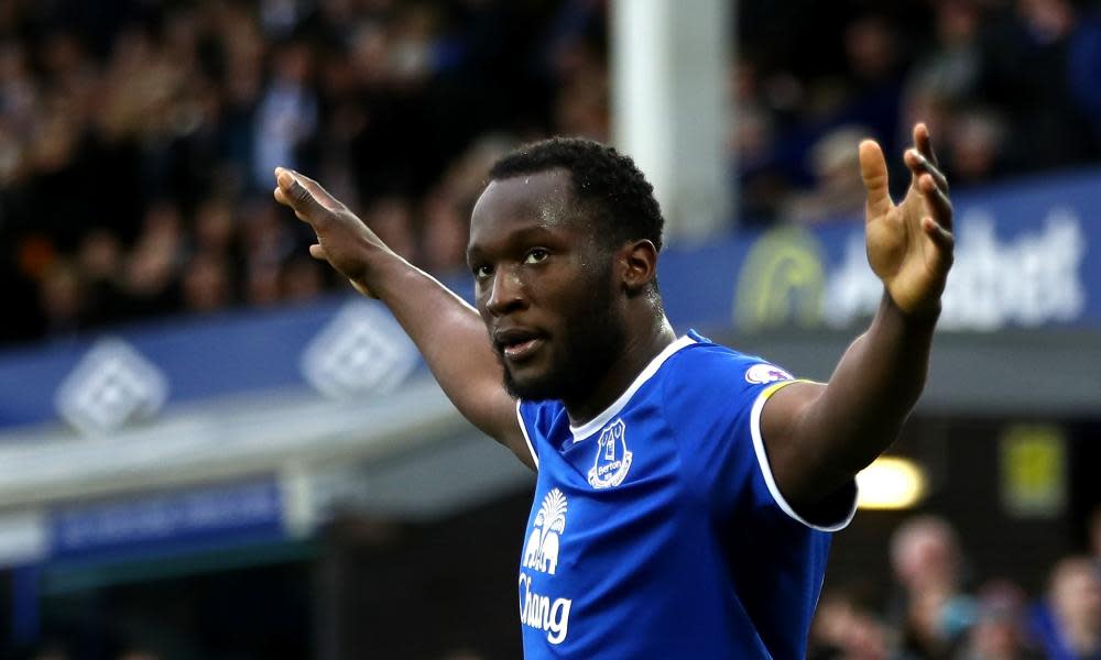 Everton's Romelu Lukaku after scoring his side’s second goal against Sunderland