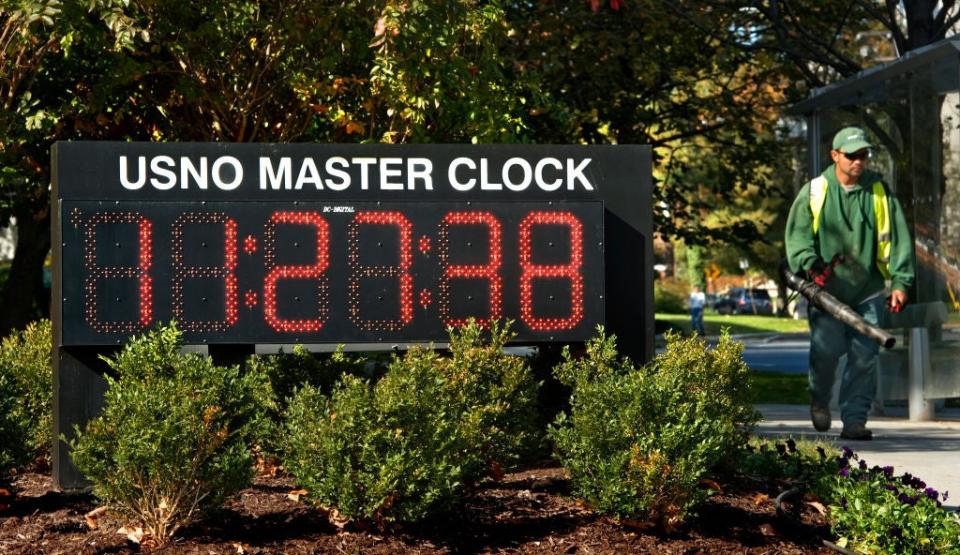 The US Naval Observatory Master Clock on Massachusetts Avenue and 34th Street in Washington