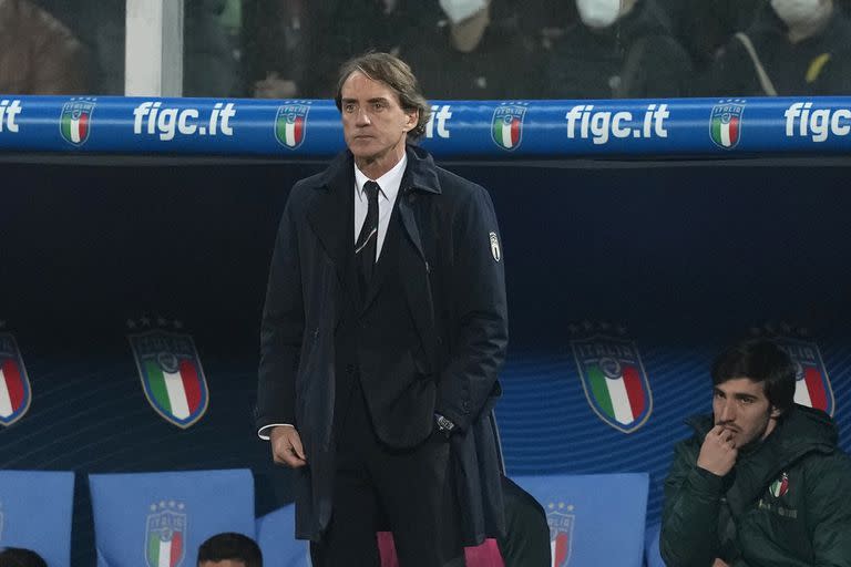 El técnico de Italia Roberto Mancini 