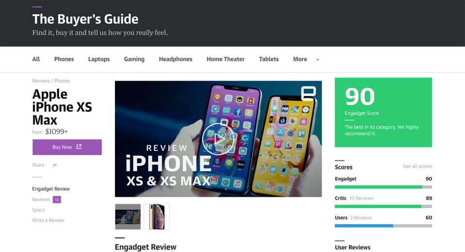 Last year Engadget launched a revamped and renovated buyer's guide, where you