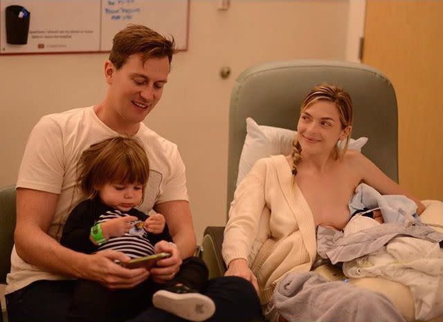 Actress Jamie King and director Kyle Newman welcomed their new son to the world with an adorable Instagram photo. "We are SO happy to welcome to the world our new baby boy! Born Thursday, July 16th! Xx," Jamie captioned the photo of her family in the hospital after the birth. Her new baby's godmother is none of than Taylor Swift!