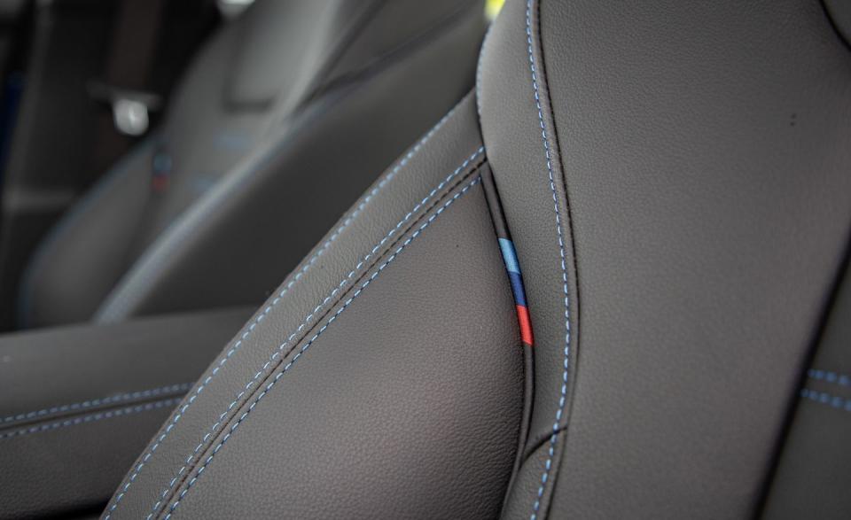 <p>However, the interior materials, particularly at this near-$60K price aren't as upscale as those in some competitors. The Genesis G70's quilted-leather confines are far more luxurious at a much lower price point.</p>
