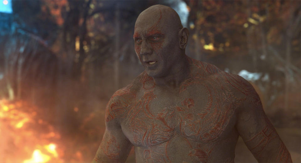 Dave Bautista as Drax The Destroyer in GOTG Vol. 2 (Disney)