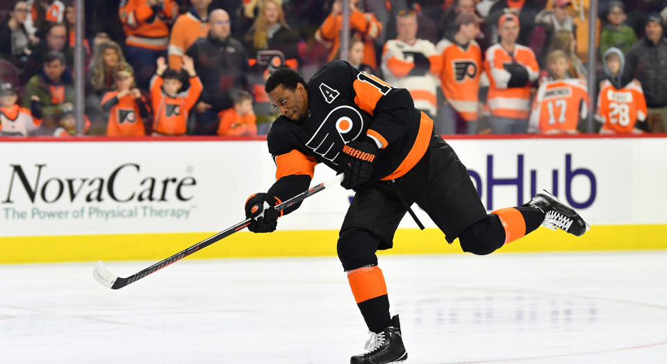 Wayne Simmonds wants a Philadelphia welcome when he returns to the Wells Fargo Center. (Photo by Gavin Baker/Icon Sportswire via Getty Images)