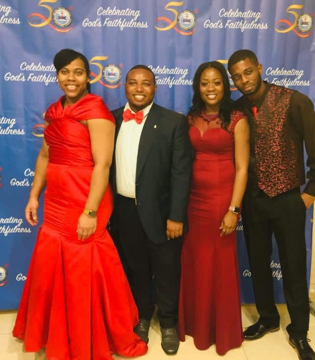 Abbey Gail Allen (left) is looking forward to being the flavours and vibes of her home country to Dawson City. Pictured (from left to right) with her husband Nico Allen, sister Mellissa Thomas, and Mellisa's husband Demar Thomas.