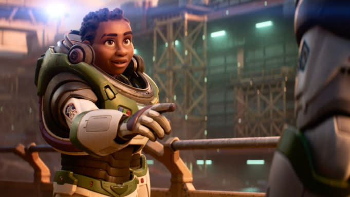 Hawthorne (voiced by Uzo Aduba) will reportedly share a same-sex kiss in the Pixar animated feature, Lightyear. (Photo: Courtesy of Pixar)