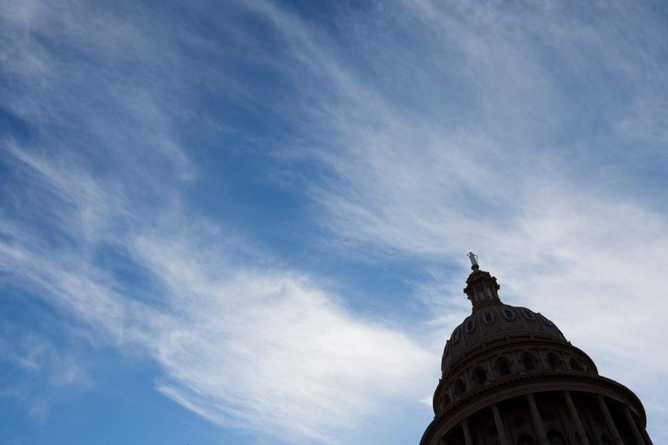 Wispy clouds over the Capitol on Monday January 9, 2023, the day before the start of the 88th Texas Legislature.