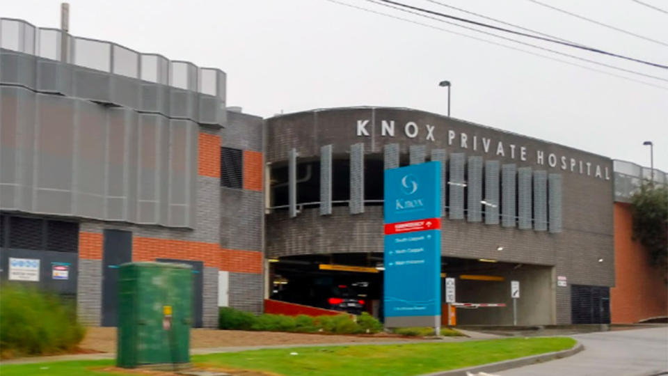 A woman in her 80s has died at Knox Private Hospital after contracting listeriosis. Source: Google Maps