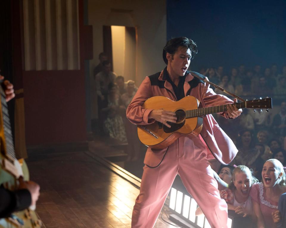 Austin Butler as a young Elvis Presley in "Elvis."