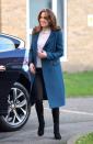 <p><a href="https://www.townandcountrymag.com/society/tradition/a30700451/kate-middleton-blue-coat-pre-school-breakfast-photos/" rel="nofollow noopener" target="_blank" data-ylk="slk:The Duchess made a previously unannounced visit to the LEYF Stockwell Gardens Nursery and Pre-school;elm:context_link;itc:0;sec:content-canvas" class="link ">The Duchess made a previously unannounced visit to the LEYF Stockwell Gardens Nursery and Pre-school</a>, where she helped served breakfast to children. For the casual event, Kate chose a blue coat, white <a href="https://m.sezane.com/us/product/la-liste/tulio-jumper" rel="nofollow noopener" target="_blank" data-ylk="slk:Sezanne;elm:context_link;itc:0;sec:content-canvas" class="link ">Sezanne</a> sweater, and black ankle boots.</p>