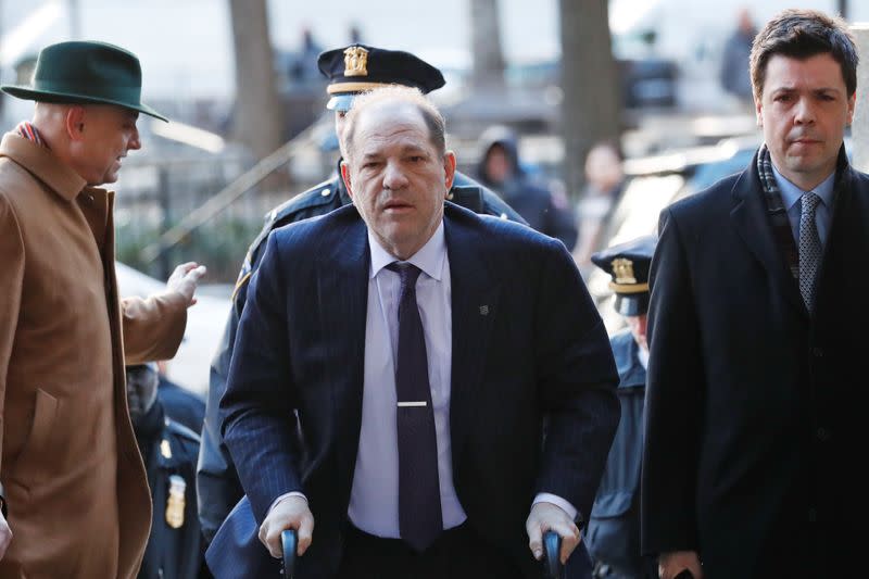 Film producer Harvey Weinstein arrives to New York Criminal Court for the second day of jury deliberations in his sexual assault trial in the Manhattan borough of New York City